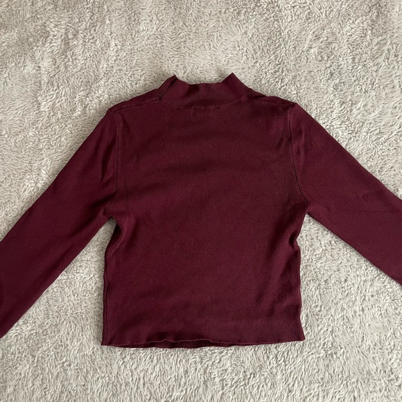 Long Sleeve Keyhole Mockneck Sweater - Picture 2 of 3